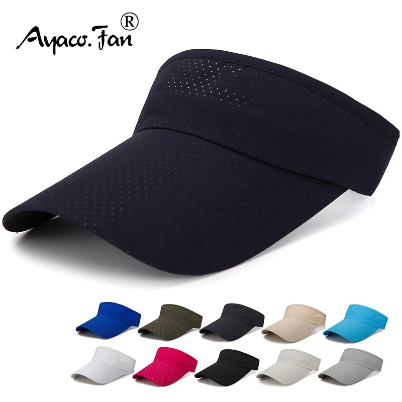 Sun Hat Sun Protection Hat Tennis Caps Summer Breathable Air Sun Hats Men Women Adjustable Visor UV Protection Top Empty Solid Sports Tennis Golf Running Sunscreen Cap