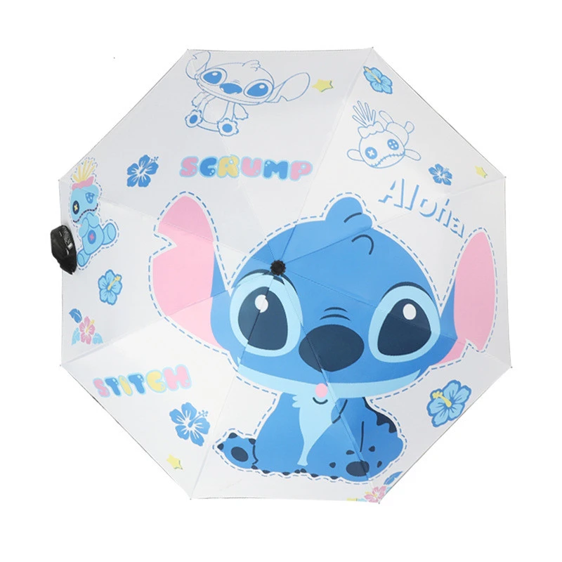 Paraguas de dibujos animados de Disney para niños, sombrilla azul para  niños, protector solar para estudiantes, niñas y adultos, regalo| | -  AliExpress