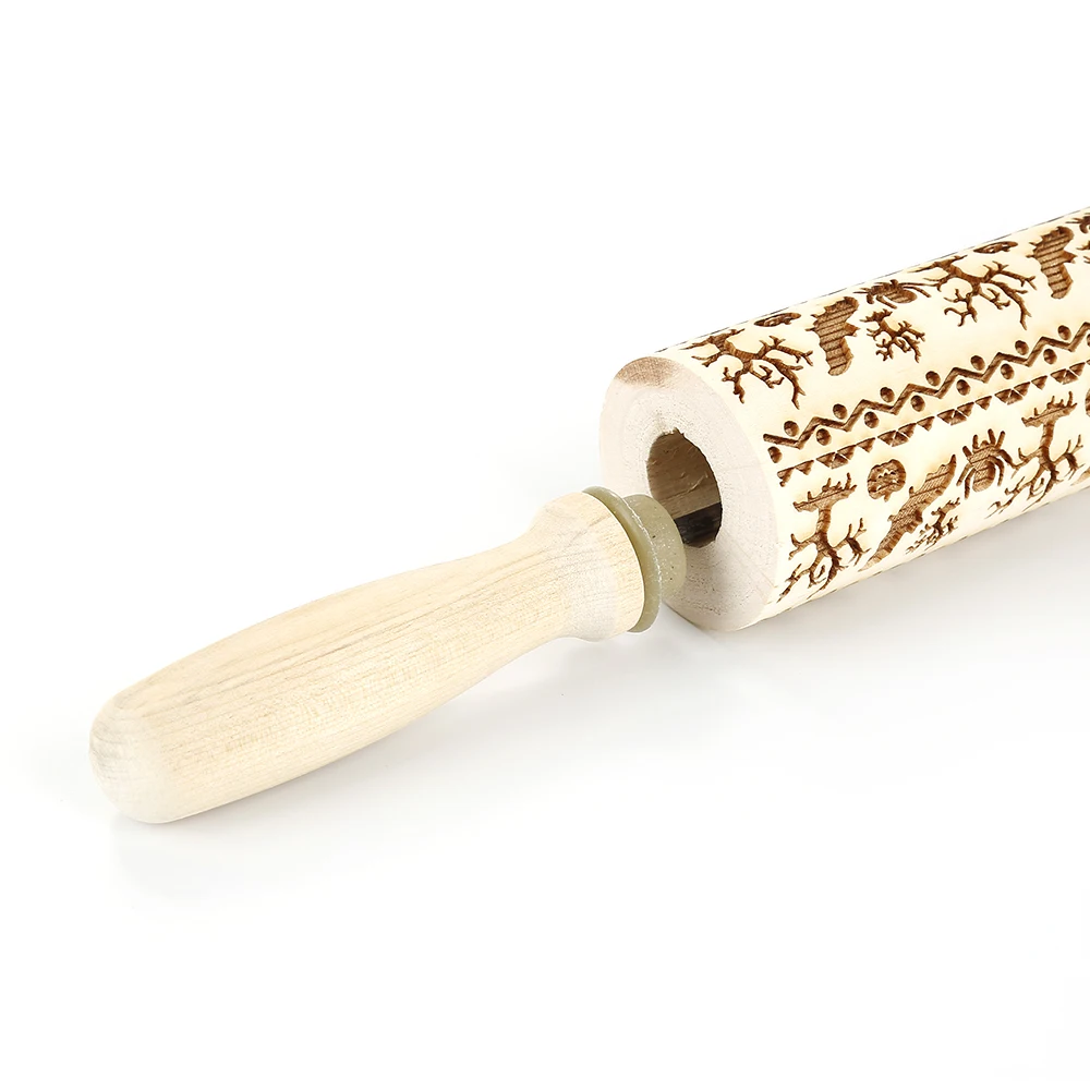 Willow Rolling Pin печатная тисненая лазерная гравировка Хэллоуин украшение Скалка для печенья скалка для помадки