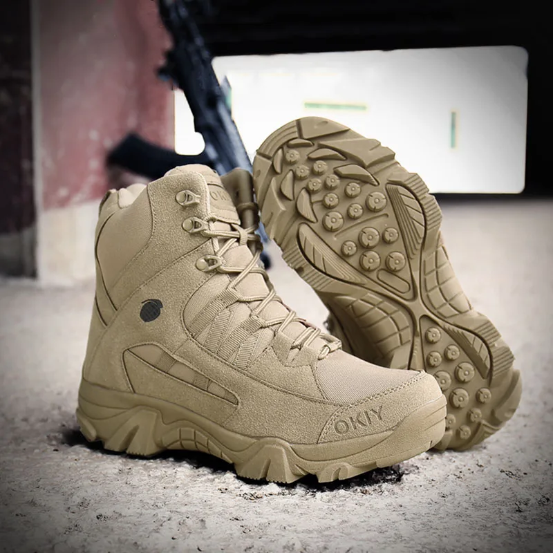 Botas tácticas militares para hombre, zapatos de seguridad para el trabajo,  impermeables, para escalada, senderismo, exteriores - AliExpress Deportes y  entretenimiento