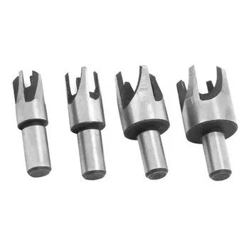 

Tool Drill Bits Parts 4pcs Carbon Steel Tenon Cutter Circular Shank Plug