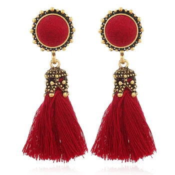 

Pendientes 2020 Fashion New Big Fan Tassel Earrings Female High-end Boho Earrings Exaggerated Popular Jewelry Wholesale