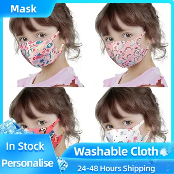 

4 Pcs Kids Mouth Masks Reusable Washable Lovely Print Dust Proof Mouth Cover Face Masks For Children Face sheild Mascarilla