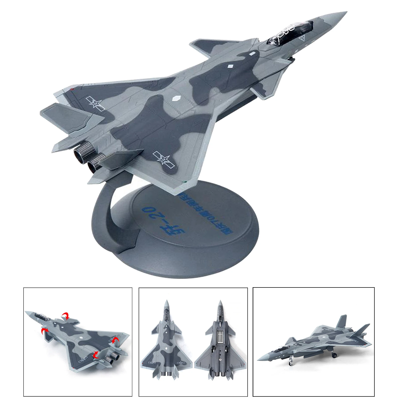 1/144 Scale Airplane Aviation J20 Fighter Aircraft Military Plane Model | Игрушки и хобби
