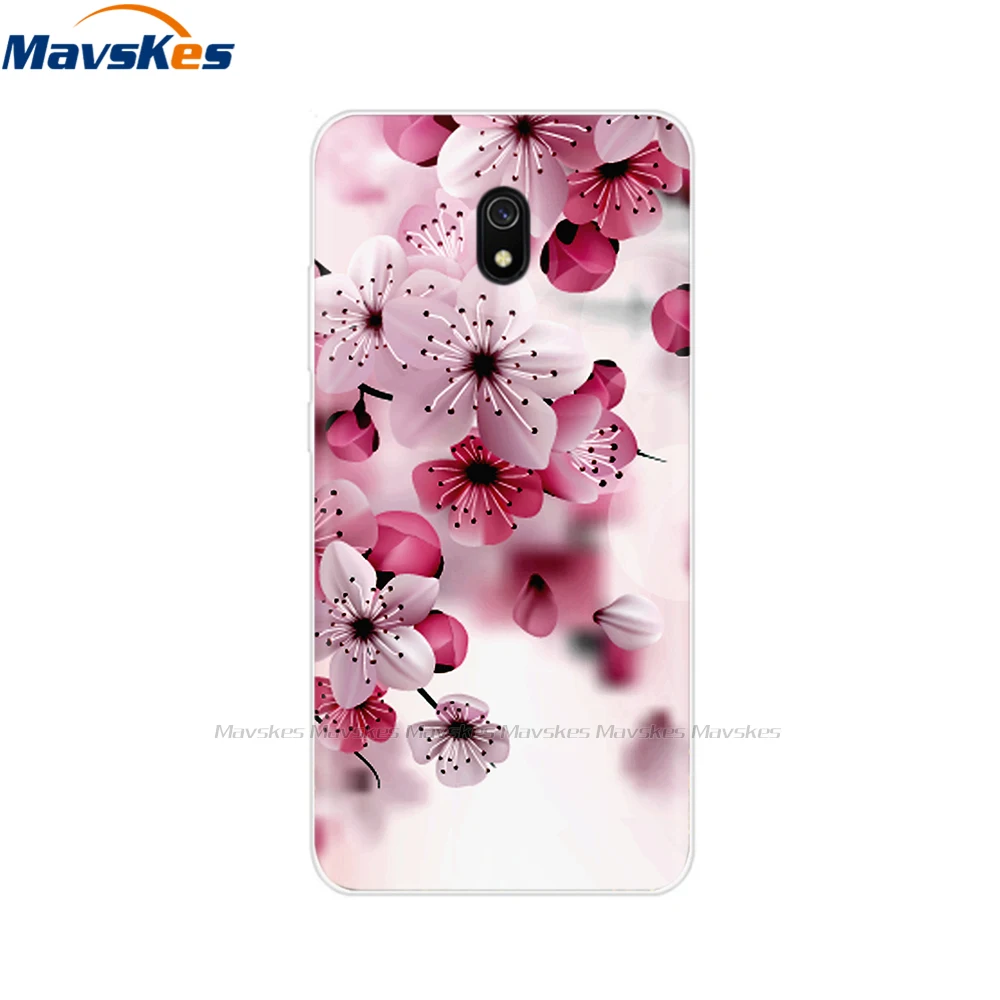 Силиконовый чехол для телефона для Xiaomi Redmi 8A, чехол, Прозрачная мягкая задняя крышка из ТПУ, 360 Защитный чехол с цветочным рисунком животных - Цвет: 7