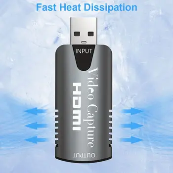 

Lightweight Portable 1080p HDMI to Usb 2.0 H-D Drive-free Live Video Recorder Game Capture Card for Laptop Live Broadcasting