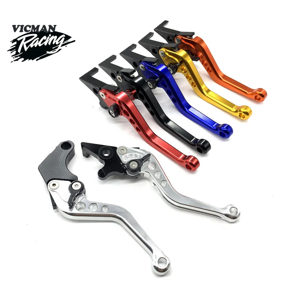 Universal Motorcycle CNC Brake Clutch Levers aluminum Shorty Adjustable Levers For brake pump for Honda GROM MSX 125 2013 - 2015