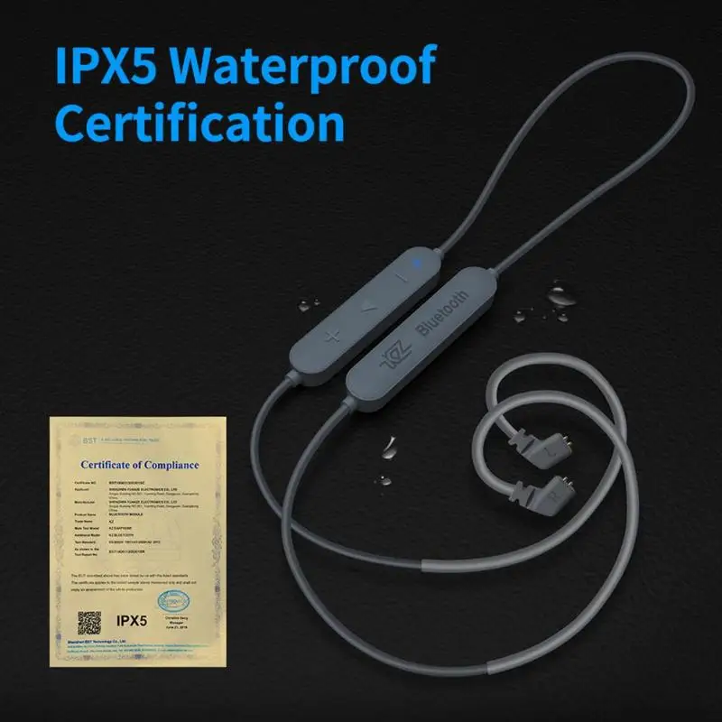 KZ APTX HD CSR8675 Bluetooth 5,0 беспроводной кабель для наушников для AS10 ZST ES4 ZSN Pro ZS10 AS16 наушники