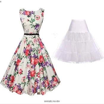 

50's vintage floral skirt everyday wear prom birthday buy for mom summer trend vintage petticoat