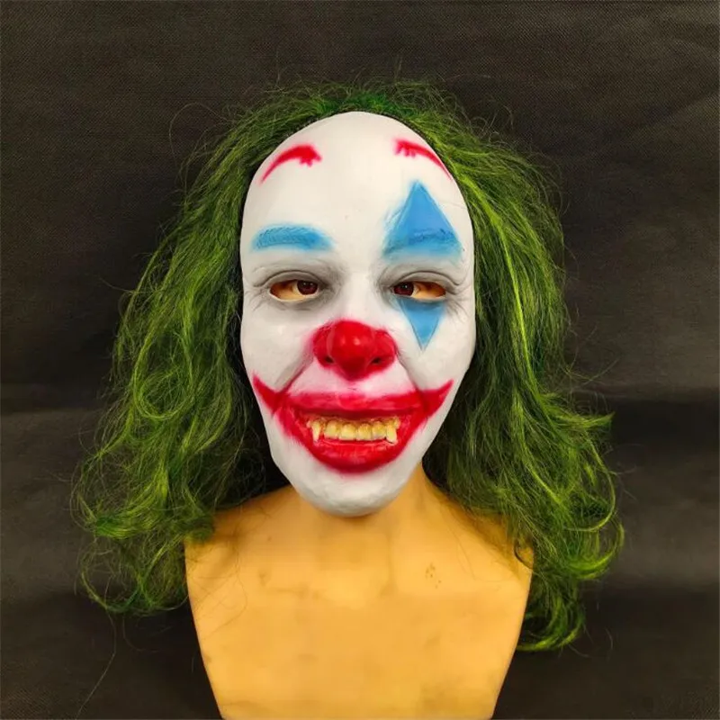 Горячая новинка DC фильм Бэтмен Джокер маска на Хеллоуин для косплея детали костюма Латекс Зеленый парик террор темно
