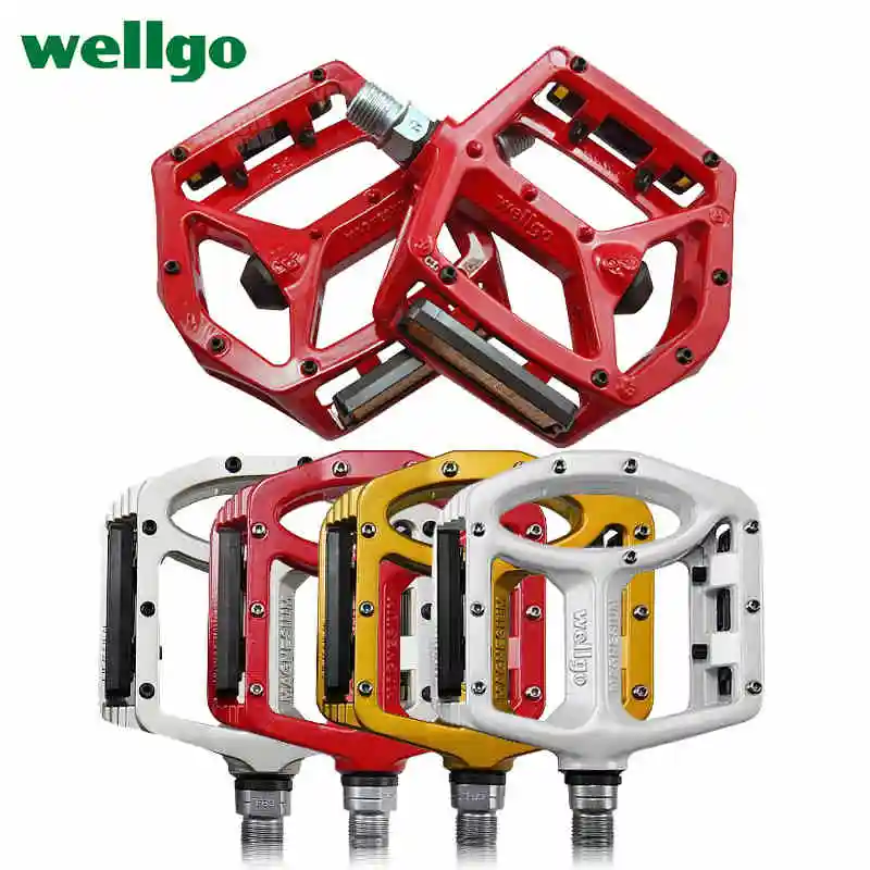 New Wellgo MG-1 Titanium Axle Spindle MTB BMX Bike Pedals US SELLER White