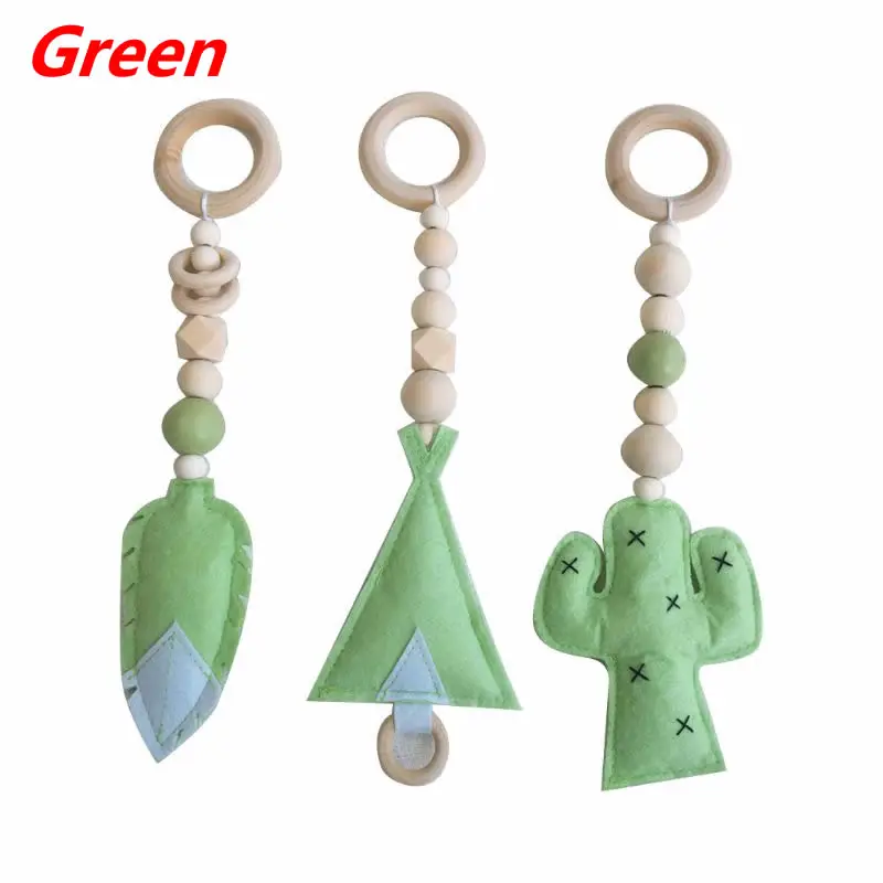Green Детская Спортивная игрушка рамка сенсорная детская комната украшение детская одежда деревянная стойка - Цвет: Green