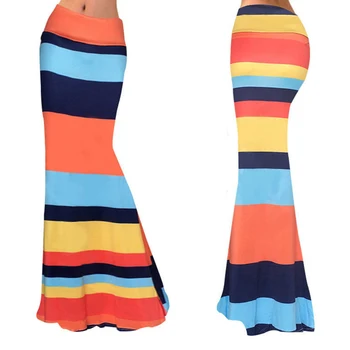 

New Color Block Leopard Printed Maxi Skirt For Women Fashion High Waist Splice Wrap Tight Skirt Autumn Winter Bodycon Skirts