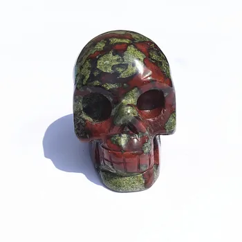 

Hand Carved Dragon Blood Stone Skull Crystal Skull Reiki Healing For Sale