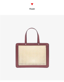 

Niche design Nordic style straw handbag New 2020 retro imitation rattan hollow-out holiday hand bag women