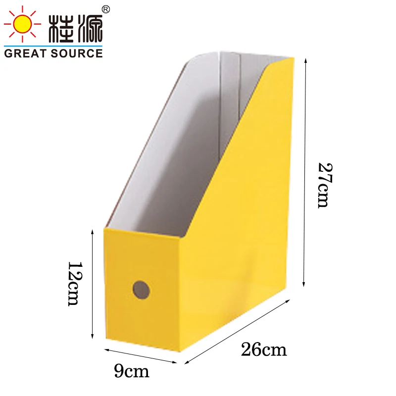 MQQ Foldaway File Holder Newspaper Box 5 Color Per Group Desk Top Organizer Corrugated Magazine Bookend ffice Stationery (10PCS)