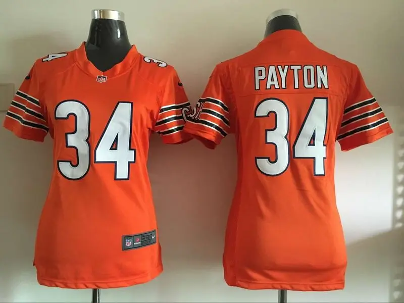 Женщины Chicago s, 34 Walter Payton Kyle, 17 Alshon Jeffery 22 Matt Forte Orange navy, Джерси - Цвет: Золотой