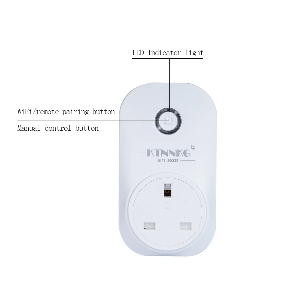 UK TUYA Smart Life с 433 МГц 85-265 в WiFi розетка модуль, дистанционное управление, голосовое управление, работа с Google Home Echo Alexa IFTTT