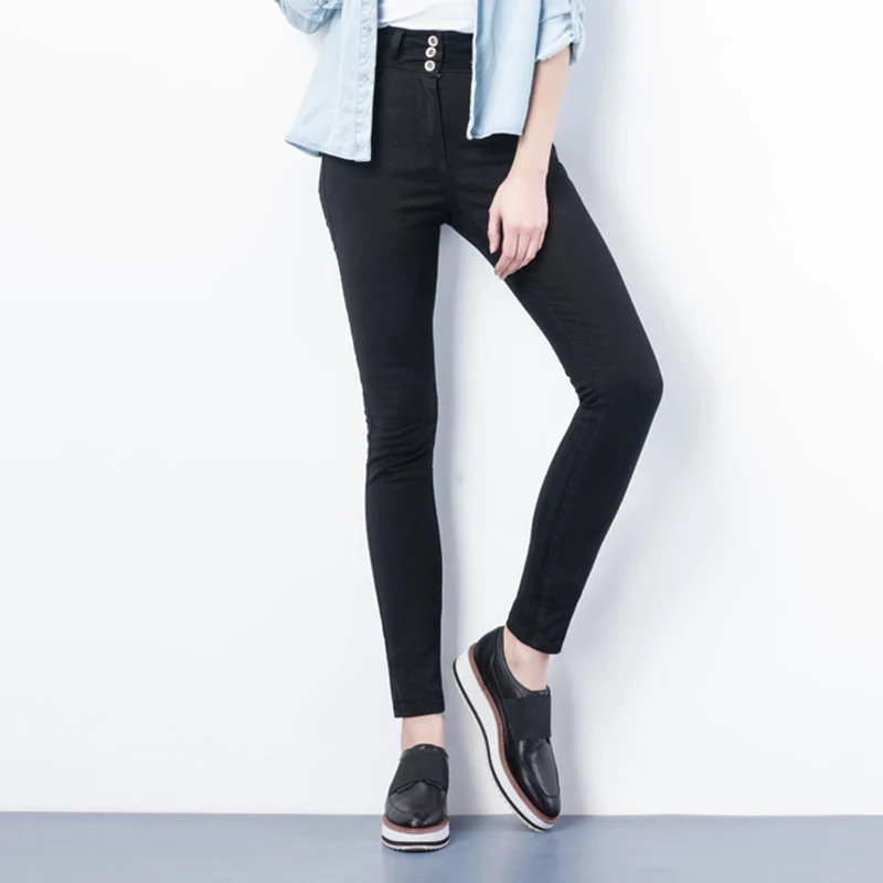 

Джинсы женские хлопковые с завышенной талией, узкие брюки-карандаш из денима, уличная одежда, эластичные брюки, Осень-зима 2022