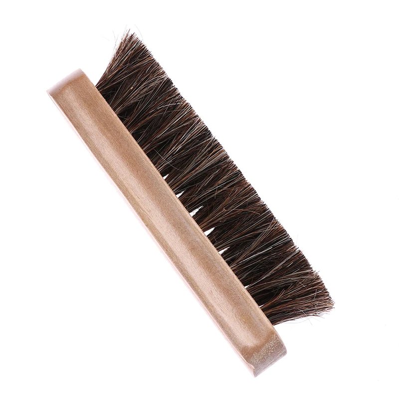 Horsehair Shoe Brush Polish Natural Leather Real Horse Hair Soft Polishing Tool Oil Polishing Cleaning Dust Removal Brush 5