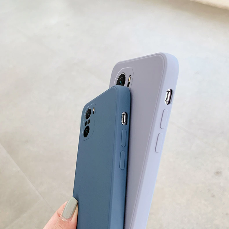 Für XiaoMi RedMi Hinweis 10 10s 10T 10 Pro Platz Flüssigkeit Silikon Fall Hinweis 9 9S 9T 9A 9AT NOTE10 5G 4G Mode Gummi Weichen_voghion.com