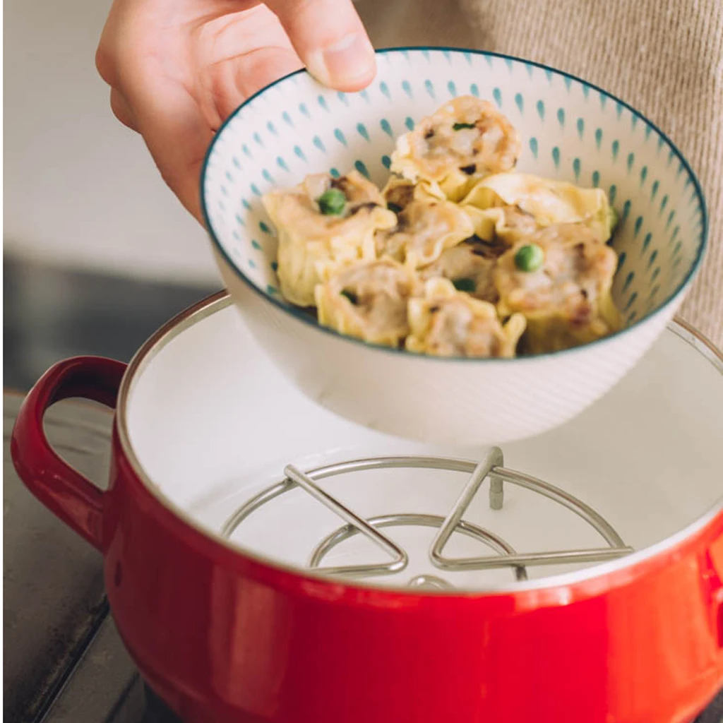 Metal Steaming Rack Stand Steam Rack Cooling Rack Pressure Cooker Cookware