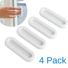 

Multi Purpose Sliding Door Glass Door Adhesive Auxiliary Handle Glass Window Strong Adhesive Convenient Door Handle 4 Sets