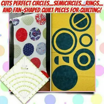 

Arcs & Fans Quilt Circle Cutter Ruler Multifunctional Cutting Patchwork Ruler