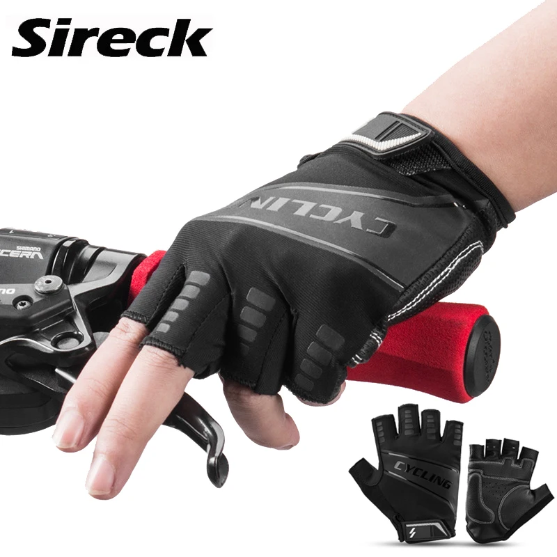 

Sireck Cycling Gloves Men Hlaf Finger Gloves for Gym Motorcycle MTB Road Bike Long Finger Cicling Glvoes Bicycle Accessories