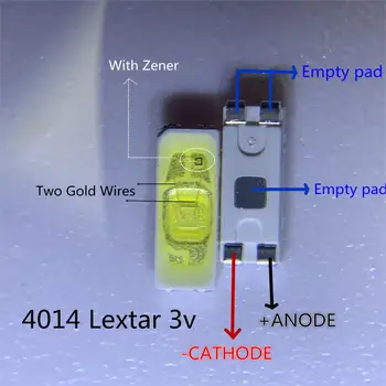 

2000PCS Lextar LED Backlight 0.2W 4014 3V Cool white LCD Backlight for TV TV Application PT40W02 V0