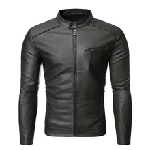 Кожаная куртка мужская куртка панка Slim Fit Moto байкер кожаные куртки Мужская замшевая из искусственной кожи пальто высокого качества