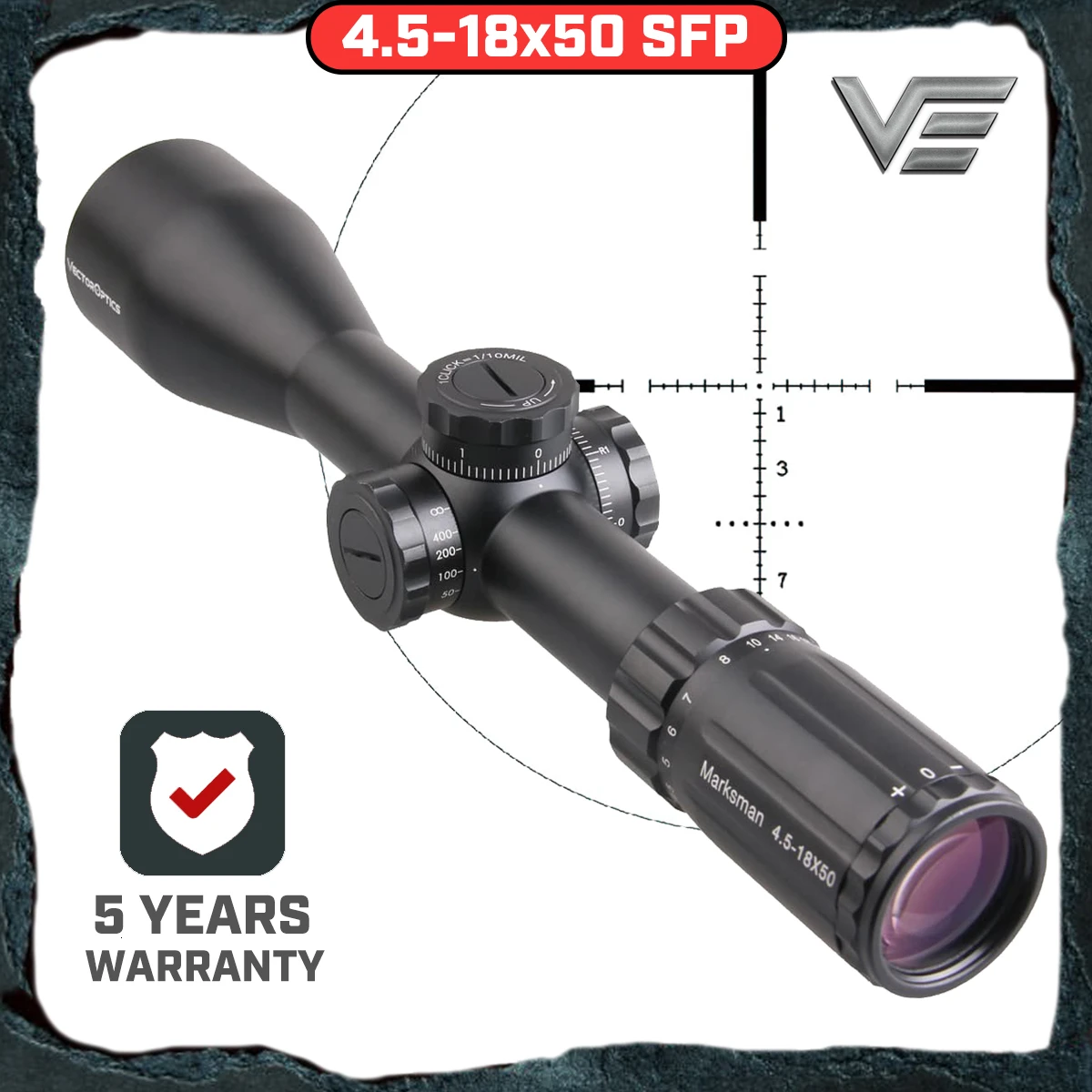 Векторная оптика Marksman 4 5 18x50 охотничий Снайперский прицел с креплением боковая