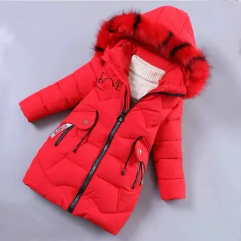 

Girls Cotton Padded Jacket Long Thickened 2020 New Winter Padded Coats Children Clothing Fashion Padded Clothes for Girls 11 12
