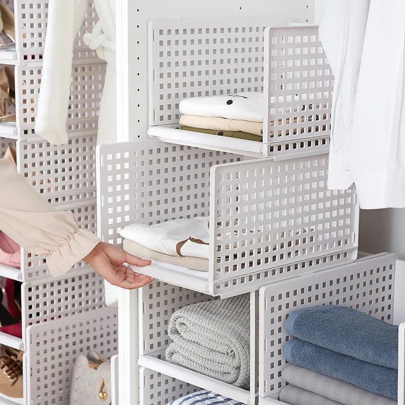 Drawer Type Plastic Clothes Storage Holders Folder Layered