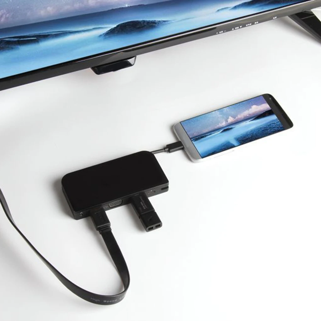  Tipo-C per Hd/Vga/Audio/Usb 3.0/Usb C Porta Tipo di Adattatore-C extender Hd Multimedia Convertitor