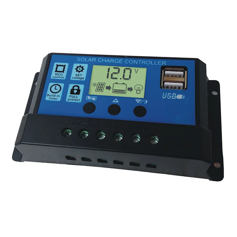 

4 Stage Reverse Current Protection Lighting Fixture Low Heat Production Timer 10/20/30 A Memory Function Solar System Controller