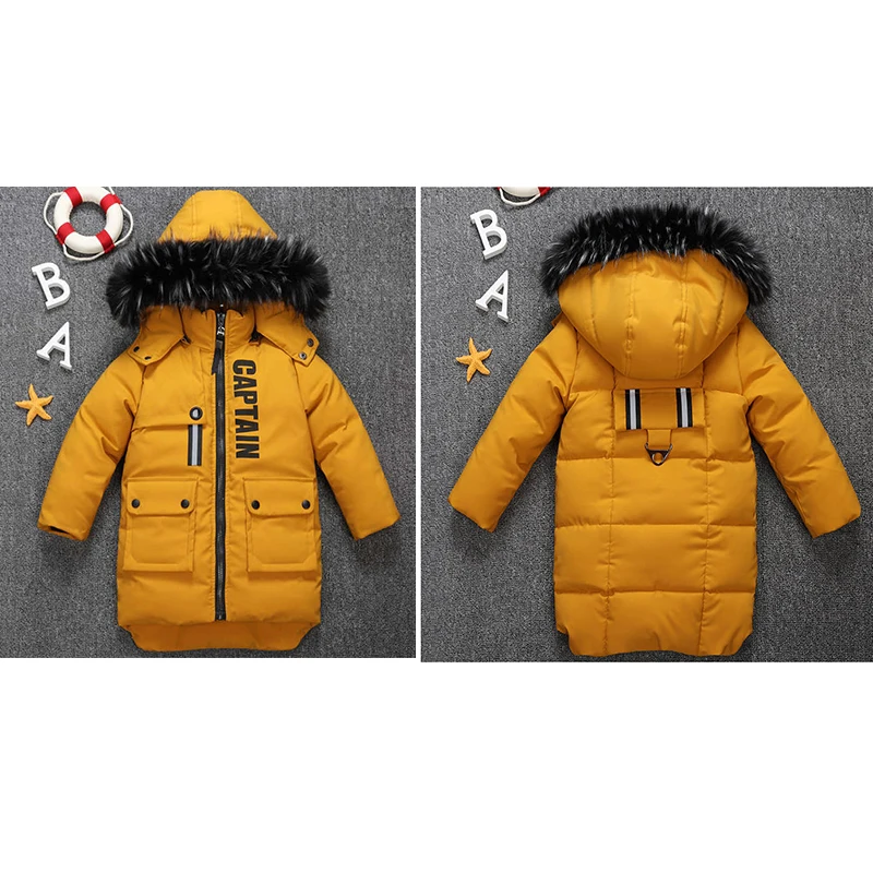 

2019 Children Winter Down Cotton Jacket Baby Boy Cotton Padded Warm Outerwear Hooded Coat Snowsuit Overcoat Winter Overall Boys