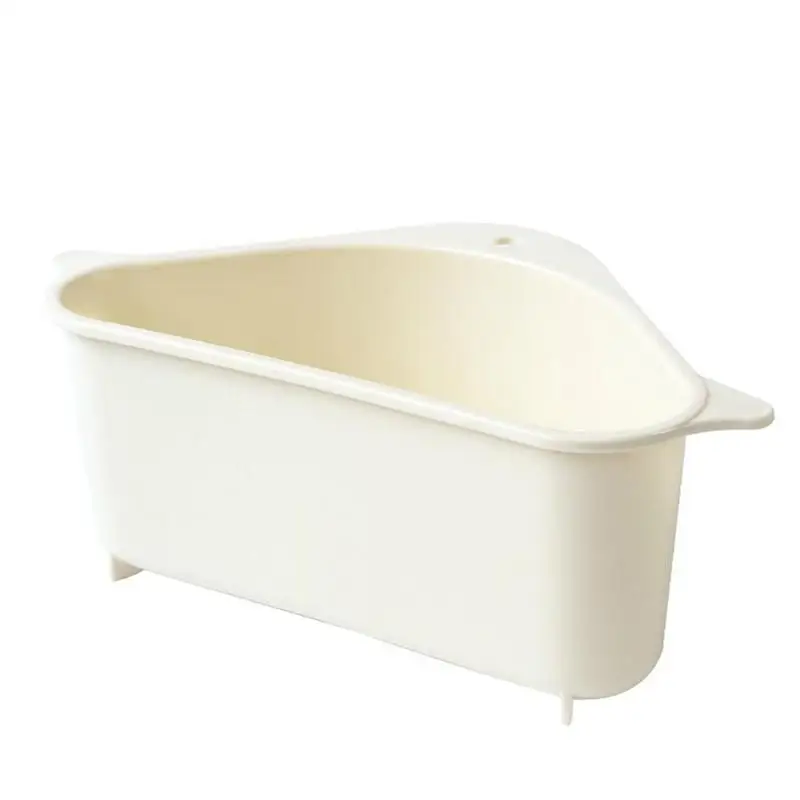 beige 1 шт., треугольная форма, держатель, многофункциональная полка для слива, стеллаж для хранения, кухонная присоска, сливная стойка, стеллаж для хранения - Цвет: beige