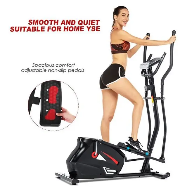US $233.62 Elliptical Trainer LCD Display Bicycle Fitness Exercise Bike Stationary Body Building Fitness Equip