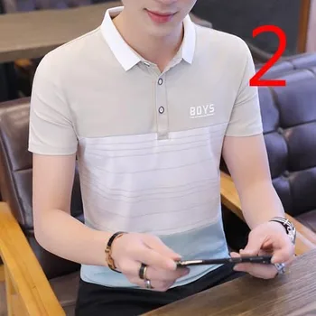 

Men's round neck short-sleeved t-shirt summer men's cotton loose t-shirt printed half-sleeved shirt 3586