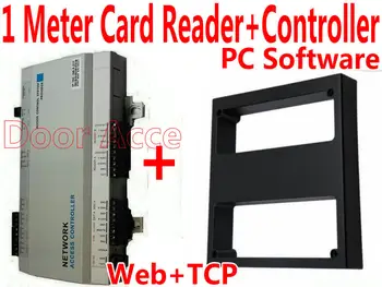

0~1 Meter access gate kit Card 1 pcs 125KHz RFID Middle range card reader+1 pc of Web/TCP/IP Car Controller PCB Hotel Office Kit