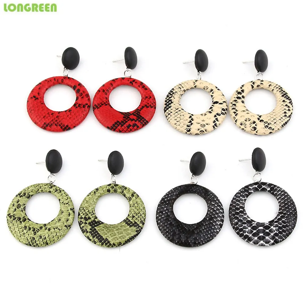 

2019 Unique Snake Skin Leather Earrings For Women Accessories African Earrings Indian Jhumka arracadas de mujer brincos brinco