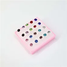 20 шт./кор. корейские стразы гипоаллергенныые серьги для девочек серьги-гвоздики с австрийскими кристаллами подарок ювелирные изделия