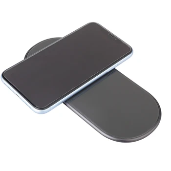

2 in 1 Double Wireless Charger Pad 15W Fast Charging Charge for iPhone 8 X XS Samsung S9 PLUS Mobile Phone QI Device