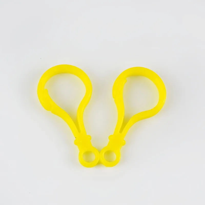 Meetee 100/300pcs Plastic Buckles Keychain Snap Hook Lobster Clasp DIY Backpack Sewing Handmade Bag Purse Accessories F7-3 - Цвет: yellow