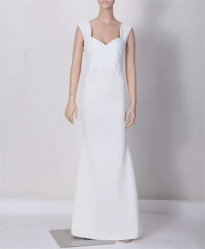 white Skyyue вечернее платье без рукавов robe De Soiree Спинки женские вечерние платья однотонные элегантные вечерние платья C136 - Цвет: white
