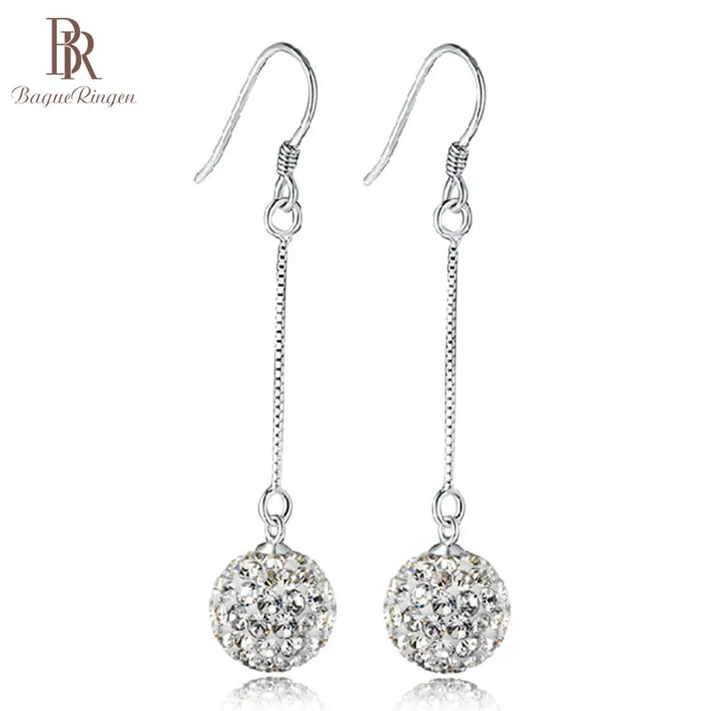 Bague Ringen 925 пробы серебряные серьги длинная форма для женщин элегантное