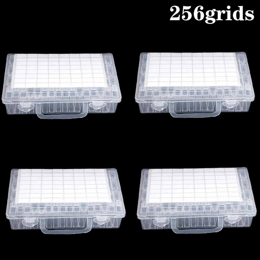 

256grids 5D Diamond Painting Kit Embroidery Moasic Tool Storge Box Jewlery Sewing Nail Container Accessories Organizer Wholesale