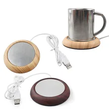 НОВАЯ Портативная USB деревянная зернистая чашка с подогревом, напиток, кофе, молоко, кружка, коврик, кружки, посуда для напитков, зимняя чашка, Термокружка
