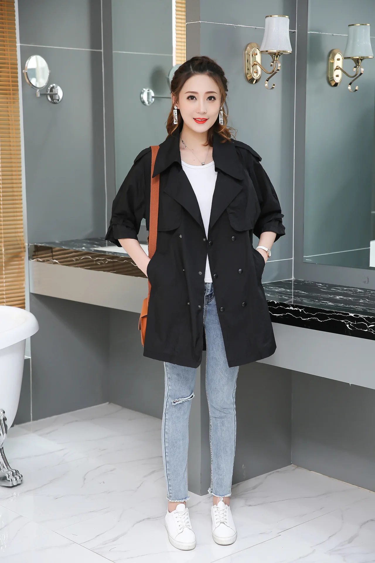 Summer Plus Size Women Coats Fashion Loose Half Sleeve sun-proof clothing Tops Female sun-proof clothing Z8680